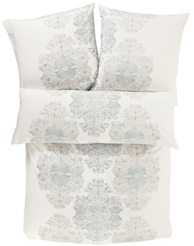 Zeitgeist Porticello Bettwäsche 135x200cm - flauschig warme Biberbettwäsche aus Reiner Baumwolle, Flanellbettwäsche 2 TLG. Set, Reißverschluss