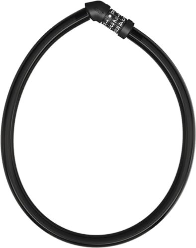 ABUS Kabelschloss 4408C - Zahlenschloss - 65 cm langes Stahlkabel mit Kunststoffummantelung - ABUS-Sicherheitslevel 2 - Schwarz