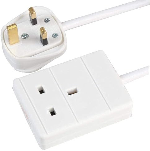 Pro Elec Extension Lead One Gang Cable - 0.5 Meter, White