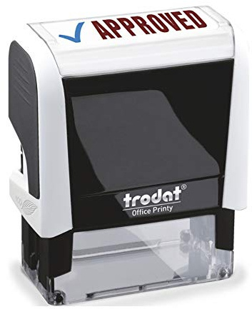 Trodat - Timbro da ufficio, con scritta Approved (approvato)