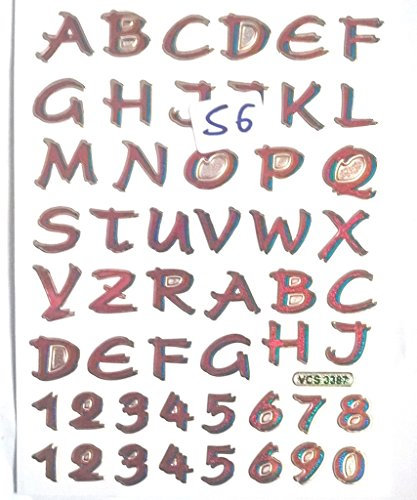 B2SEE Buchstaben Sticker/Aufkleber Klebe-ABC-Alphabet zum aufkleben