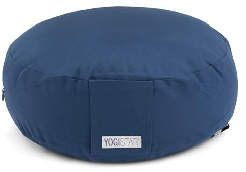 Yogistar Meditationskissen - rund 35 x 35 x 15 cm, dunkelblau