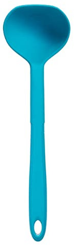 Kochblume Schöpfkelle S | Premium-Silikon & BPA frei| Hitzebeständig | Spülmaschinenfest | 26cm | Farbe: türkis