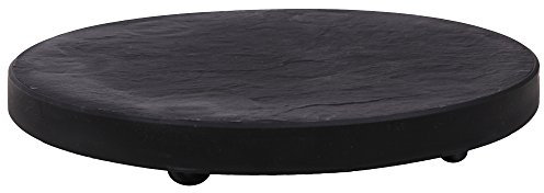Ondis24 Pflanzenroller bis 150 kg Blumenroller mit unsichtbaren Rollen Möbelroller Kübelroller Pierre (⌀ 30cm, Anthrazit)