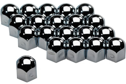 AUTO-STYLE Satz universelle Radmutterkappen - Chrom Stahl - 19mm - Satz à 20 Stück