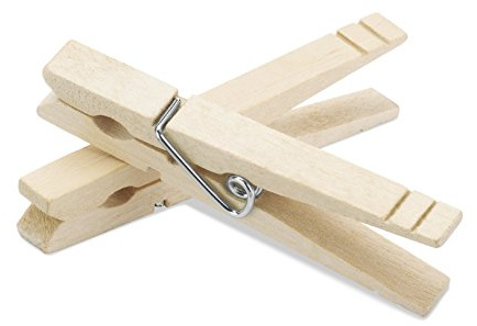 Whitmor Wood Natural Clothespins, S/100,6026-868