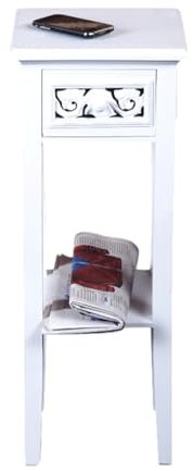 Design Holz TELEFONTISCH Stil Landhaus von XTRADEFACTORY Holz Weiss gekalkt