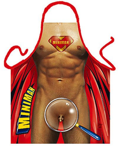 Lustige Schürze - Miniman - Schürze mit Motiv Küchenschürze Latzschürze Grillschürze Motivschürze von Suero Versand