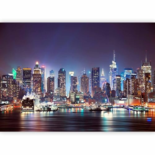 Fotomurales B&D XXL - 150x105 cm XXL Papel pintado tejido no tejido Decoración de Pared decorativos Murales moderna de Diseno Fotográfico Ciudad New York d-B-0034-a-b