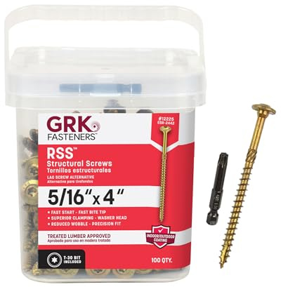 GRK Fasteners RSS™ 5/16 x 4 Rugged Structural Framing Screws, 100 PCS