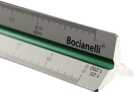 30 cm Scalimetro in Alluminio Righello Triangolare Professionale 1:10 1:20 1:25 1:30 1:40 1:50 1:100 1:200 1:250 1:300 1:400 1:500 Disegno Tecnico Architettura Ingegneria