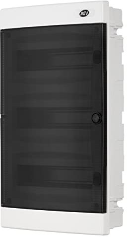 REV 0515506555 Fuse Box, Distribution Box, 3 Rows, 36TE, 400V, 480 x 287 x 112 mm, White