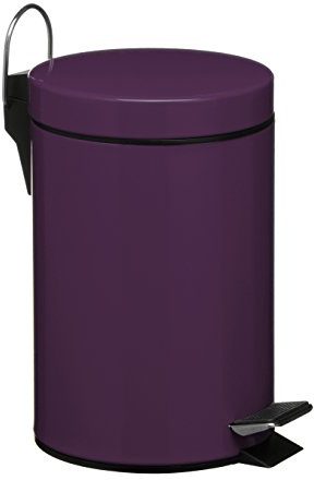 Premier Housewares 3-L Stainless Steel Pedal Bin - Purple