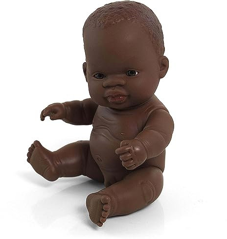Miniland Babypuppe afrikanischer Junge 21cm-31143, Braun