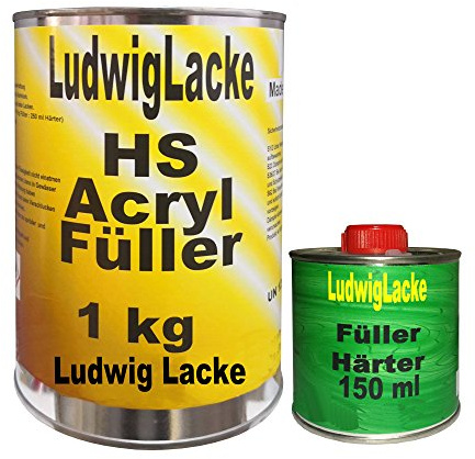 2 x 1,15 kg Acryl Füller grau Grundierung für Autolack Lackierer