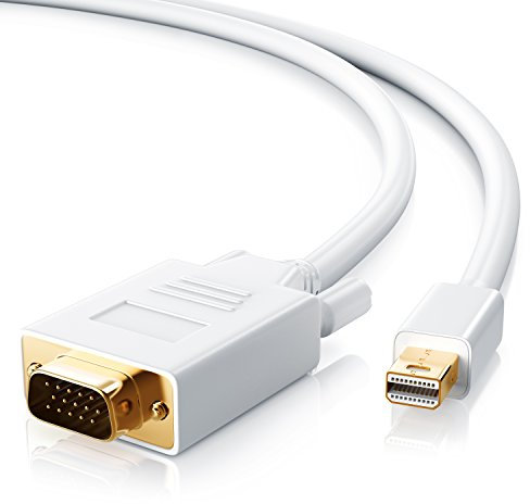 CSL - Mini DisplayPort miniDP auf VGA Kabel 3m - Full HD 1080p - Kompatibel mit Thunderbolt 1- und Thunderbolt 2-Ports - 3-Fach Schirmung - kompatibel mit Apple Lenovo Surface