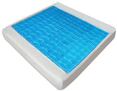 Supply24 since 2004 Gel + Visco Sitzkissen Sitzauflage Dekubitus schwarz 45 x 43 x 7 cm Memory Schaum stützendes Kissen Rollstuhl Bürostuhl Chefsessel Auto LKW Bus Sitzpolster (Gel + Visco)