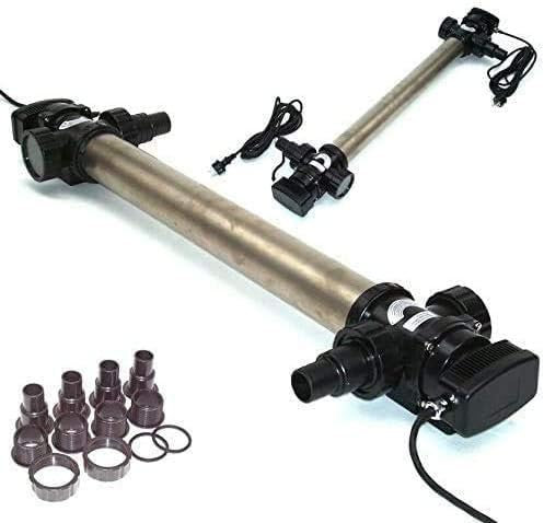 Apex 55008 Edelstahl UVC Teichklärer 72W Wasserklärer Lichtfilter Vorklärgerät Koi AWZ