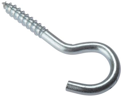 Forgefix Screw Hooks | 80 x 12g | Zinc Plated | Bag 10