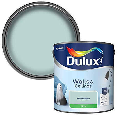 Dulux Silk Emulsion Paint For Walls And Ceilings - Mint Macaroon 2.5 Litres