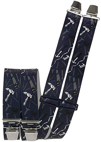 Harrys-Collection Unisex Hosenträger 35mm Arbeit 4 Clips, grau, 120 cm | extra starker halt für die arbeitshose, stufenlos verstellbar für handwerker, stabiles zubehör für männer und herren