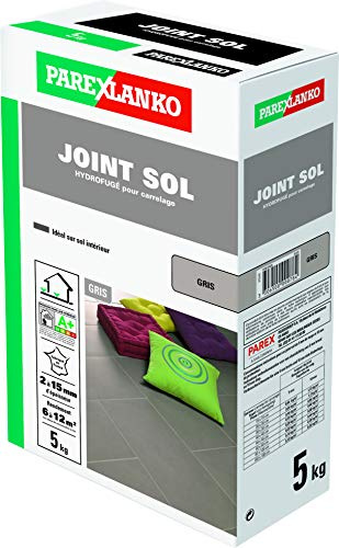 Parexlanko - Joint hydrofugé pour carrelage - Joint Sol - Gris - Pour sol intérieur et extérieur - Milieu humide - Joint de 2 à 15 mm - 5kg | Joint 2 à 15 mm - Hydrofugé - Pour sols intérieurs/extérieurs - Idéal milieux humides - Résistant et durable