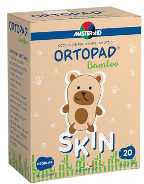 MASTER AID Ortopad Skin Regular - Cerotti Oculari per Bambini - Cerotto Occlusore Occhio Bambini per il Trattamento di Occhio Pigro e Strabismo - 1 Confezione da 20 Pezzi - 8,5 x 5,9 cm