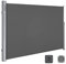 SONGMICS Store latéral en Aluminium Extensible 200 x 350 cm, Brise-Vue, Protection Solaire, occultant, pour Balcon, terrasse, Jardin, Anthracite GSA205G