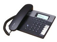 Telekom Concept PA412, Analoges Telefon Schnurgebunden mit Anrufbeantworter, Schwarzblau