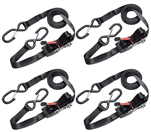MASTER LOCK 3056EURDAT 4Er Pack Spanngurte 4,25M mit Ratsche Und Shaken