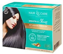 LAURA SIM'S - Kit Lissage Brésilien 4 en 1 (Shampooing, Lotion, Masque, Sérum) Soin Professionnel Noix du Brésil & Kératine Sans Formol - Cheveux Brillant - Cheveux Bouclés à Crépus - Made in France
