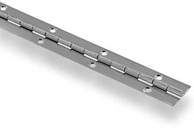 The Hillman Group 851971 48 x 1-1/2-Inch Continuous Hinge with Surface Mount Fixed Pin, Nickel Finish