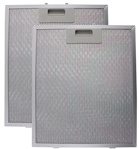 SPARES2GO Metal Grease Filter compatible with CATA/Designair Cooker Hood (Silver, 320 x 260mm) (Pack of 2)