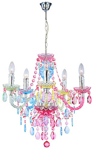 Globo, lampadario con cristalli appesi, 63218-5