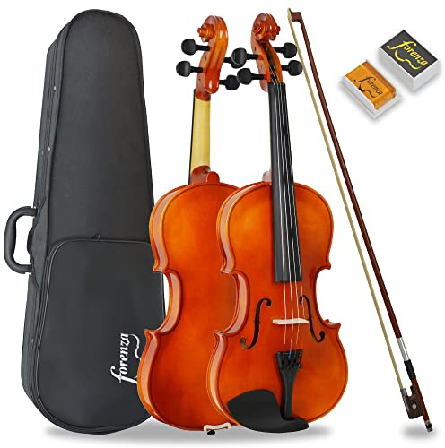 Forenza Violino Uno Series 3/4 per principianti con custodia rigida leggera, arco in legno, colofonia, corde con anima in acciaio