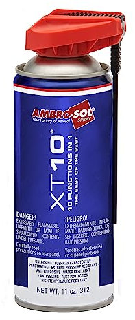 Ambro-Sol - S159 Spray Lubrificante Sbloccante Multiuso XT10 con Valvola Erogatrice a 360°, Bomboletta Spray in Banda Stagnata 100% Riciclabile all'Infinito da 400 ml