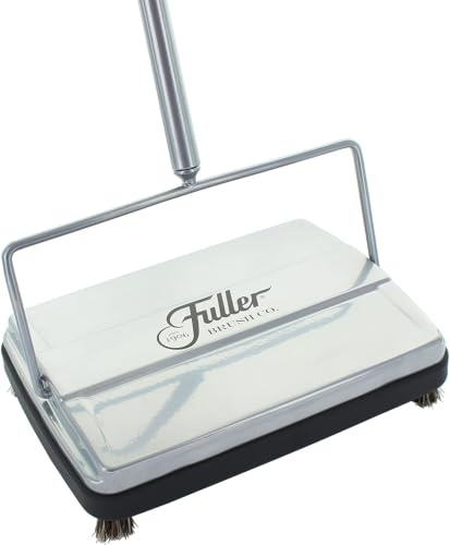 Fuller Brush 17028 Elektrostatischer Teppich- und Bodenkehrer, 22,9 cm Reinigungsweg, leicht, ideal für Krümel, funktioniert auf Teppichen und harten Böden, Hellweiß