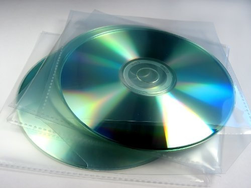 Neo Media PVC CD Sleeve with Flap - (Pack of 100) - 80 Micron. Transparent