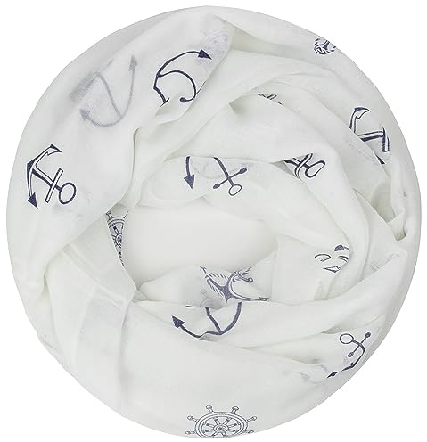 Glamexx24 écharpe d'été écharpe ronde loop foulard viscose ancre imprimé