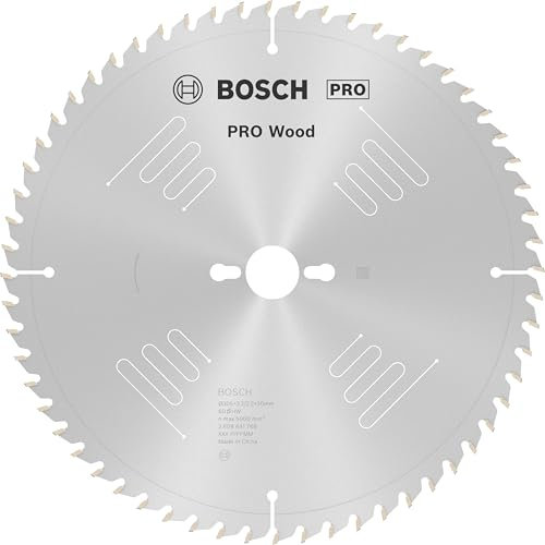 Bosch 1x PRO Wood Kreissägeblatt für Netz-Kapp‑ und Gehrungssägen (für Weichholz, Hartholz, Ø mm, Professional Zubehör Kapp- und Gehrungskreissäge)
