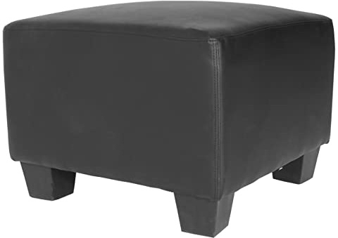 Mendler Modular Ottomane Lyon, Kunstleder - schwarz