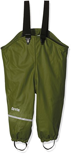 CareTec Unisex Barn Rain Overall - PU w. fleece Regnbyxor, Green (974), 9-12 Months