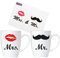Brubaker Mr. & Mrs. Cups Set di Tazze da caffè in Ceramica - 300 ml - Regalo di Nozze con Biglietto d'Auguri e Confezione Regalo