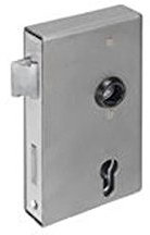 Schlosskasten blank mit Einsteckschloss verzinkt Edelstahlstulp 30mm L+R Dorn 60mm
