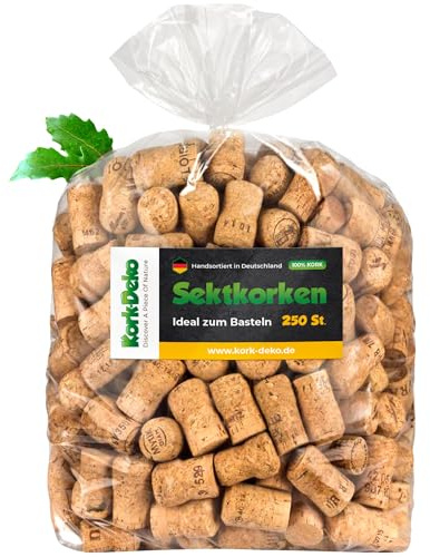 250 unidades de corchos de vino espumoso usados para manualidades, decoración y pasatiempos/tapones de botella de corcho natural/corchos de vino espumoso/corcho
