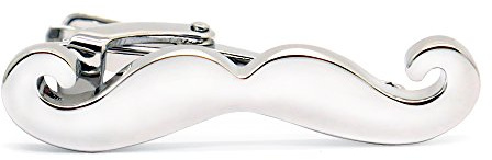 HONEY BEAR Pinces à Cravate Barbe Moustache pour la taille normale/étroite Col Homme Accessoires (Argent 3.8cm)