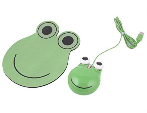 Frog Shape USB Souris 2.0 souris optique w Mousepad Tapis Tapis Vert
