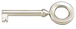 Hettich Schlüssel Typ 844565 mit Bart,Schaft, Durchmesser 6,vernickelt