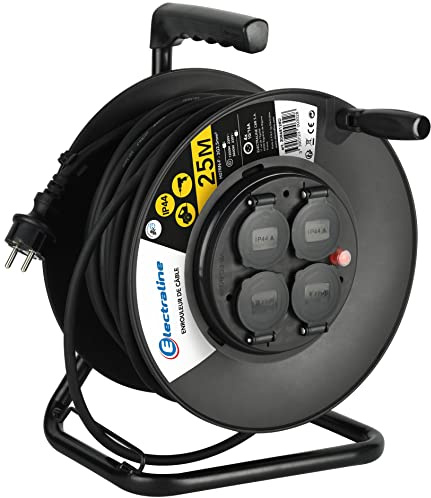 Electraline Pro-Line kabeltrumma svart 3 G 2,5 mm² 25 M svart