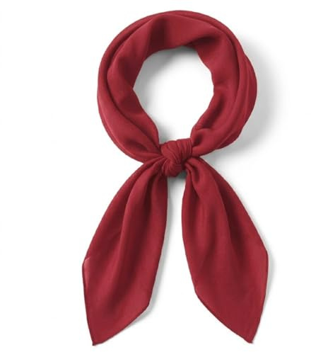 TigerTie Damen Chiffon Halstuch – Luftig und angenehm zu tragen – 90 x 90 cm, einfarbig unicolor